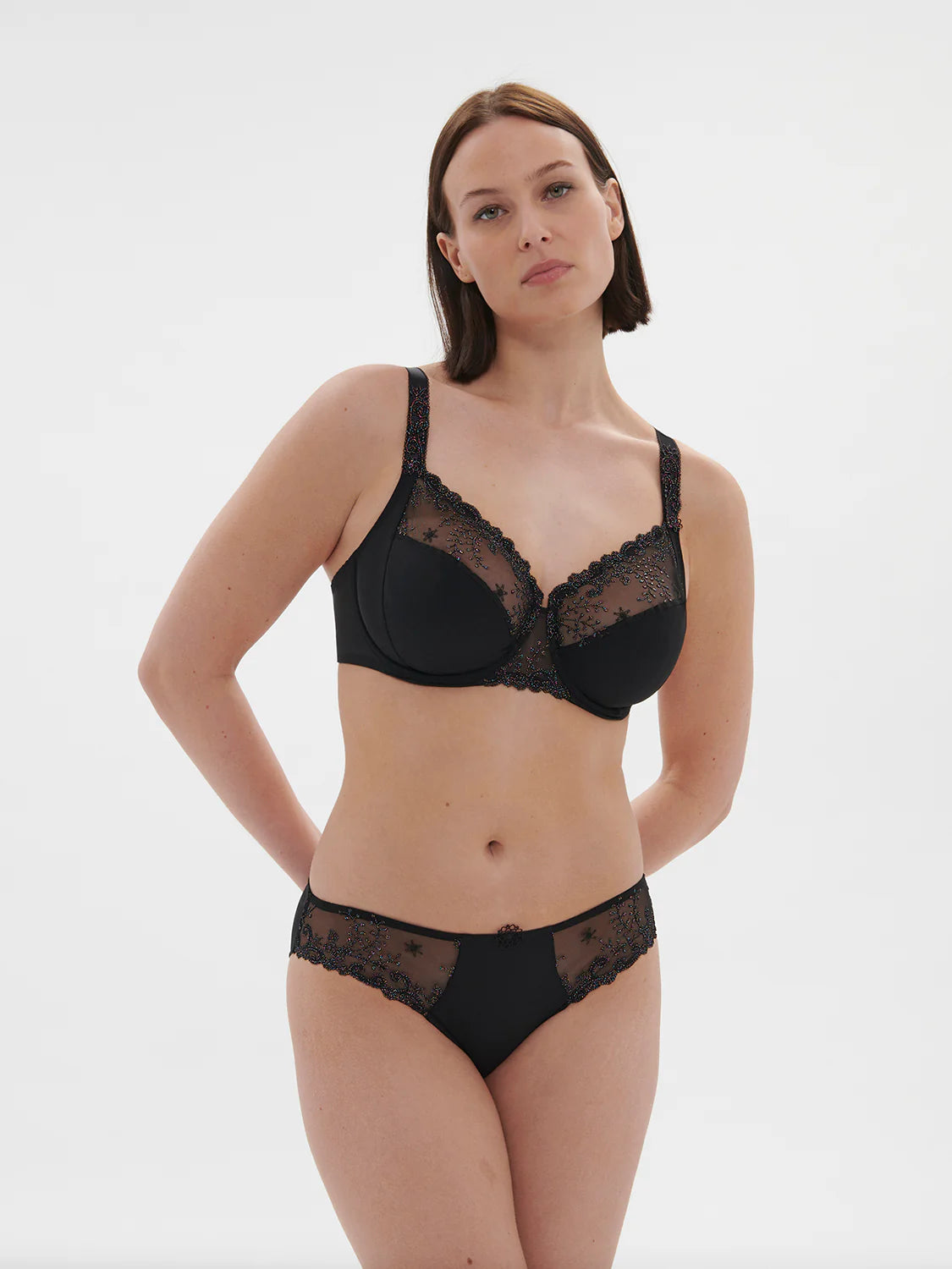 Delice Full Cup Support Bra In Noir Gem - Simone Perele