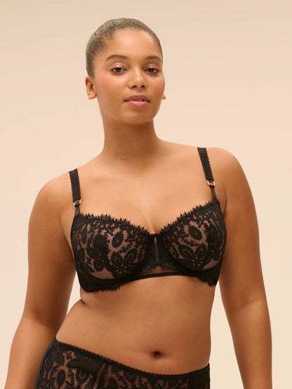 Precieuse Half Cup Bra In Black - Simone Perele