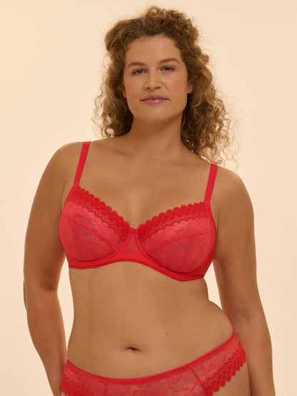 Radieuse Full Cup Support Bra in Flamingo - Simone Perele