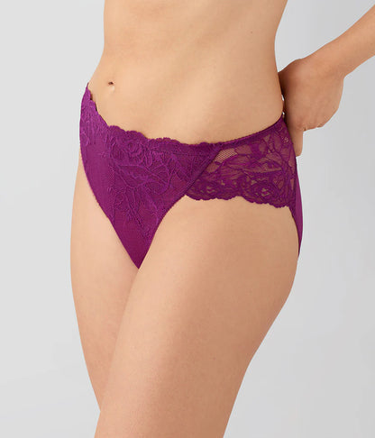 Vivid Attraction Hi Cut Brief in Dark Purple - Wacoal
