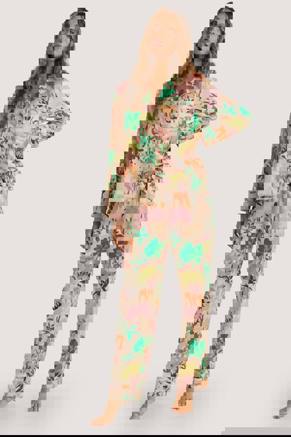 Alja Horvat Recycled Satin Long Sleeve Top - Playful Promises