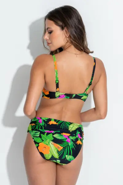 Palermo Underwired Non Padded Bikini Top In Tropical - Pour Moi