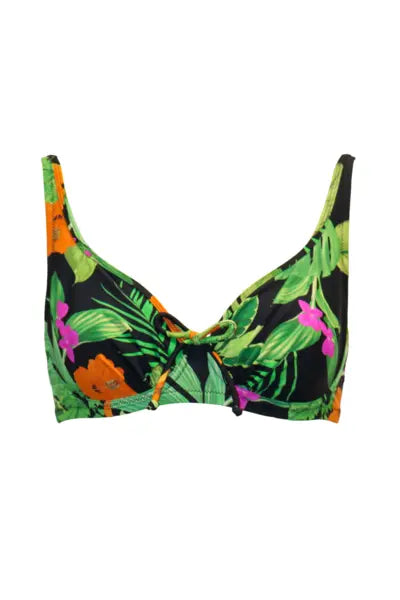 Palermo Underwired Non Padded Bikini Top In Tropical - Pour Moi