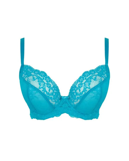 Ana Plunge Non Padded Bra In Ocean Blue - Panache