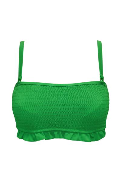 Free Spirit Strapless Underwired Top In Green - Pour Moi