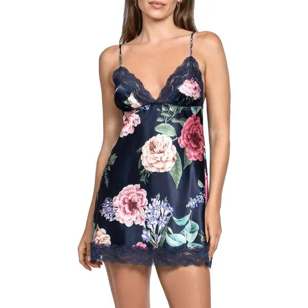 Sicily Chemise In Navy - In Bloom