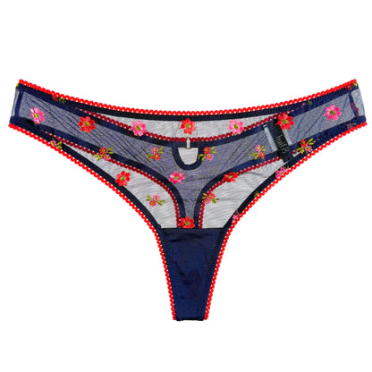 Bisou Tanga In Navy Flower - Huit