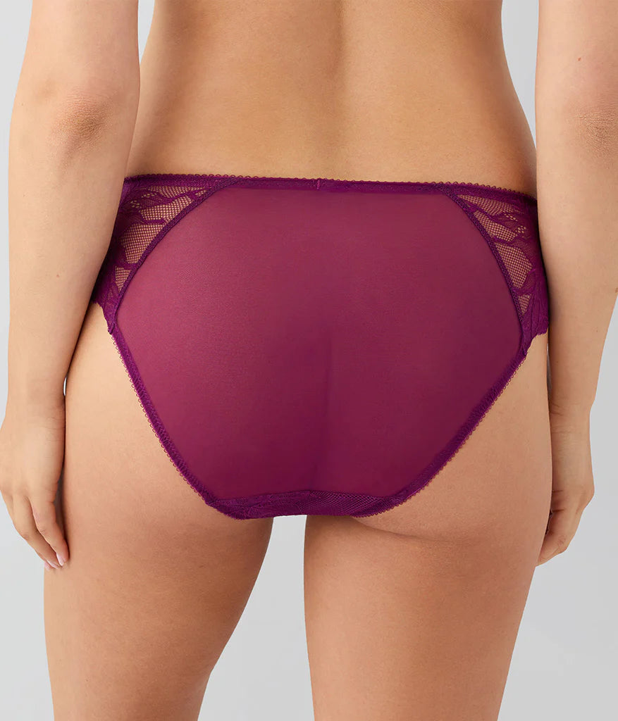 Vivid Attraction Hi Cut Brief in Dark Purple - Wacoal