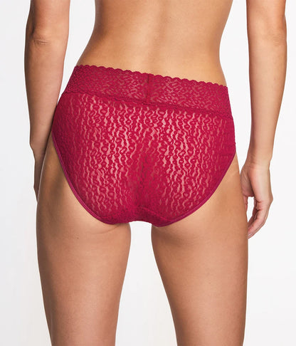High Bar Hi Cut Brief in Red Plum - Wacoal