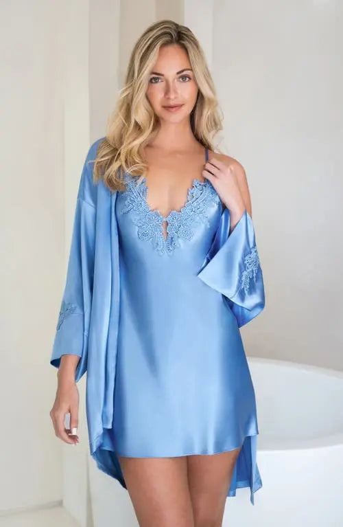 Raelynn Chemise In Cornflower Blue - In Bloom