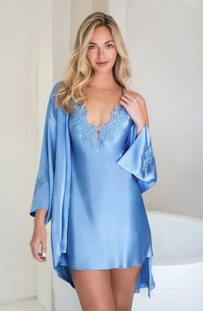 Raelynn Chemise In Cornflower Blue - In Bloom