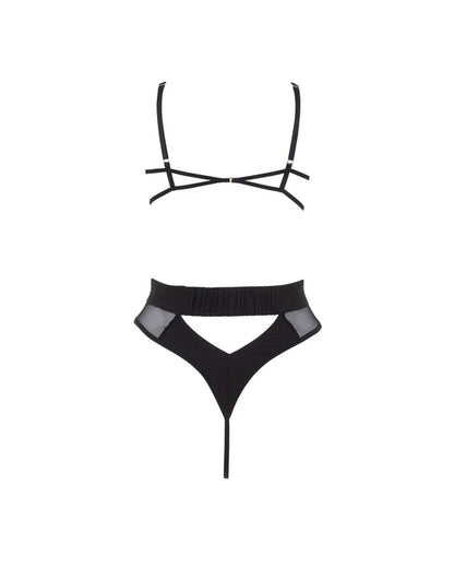 Orla Sheer Mesh Bodysuit Black - Bluebella