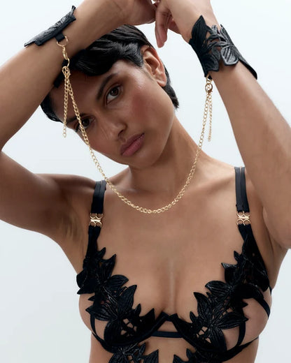 Ophelia Cuffs In Black - Bluebella
