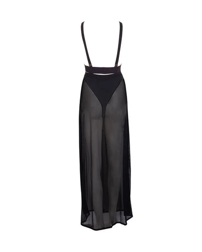 Topaz Long Chemise In Black - Bluebella