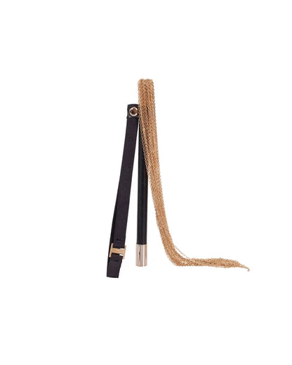 Aurora Flogger In Black/Gold - Bluebella