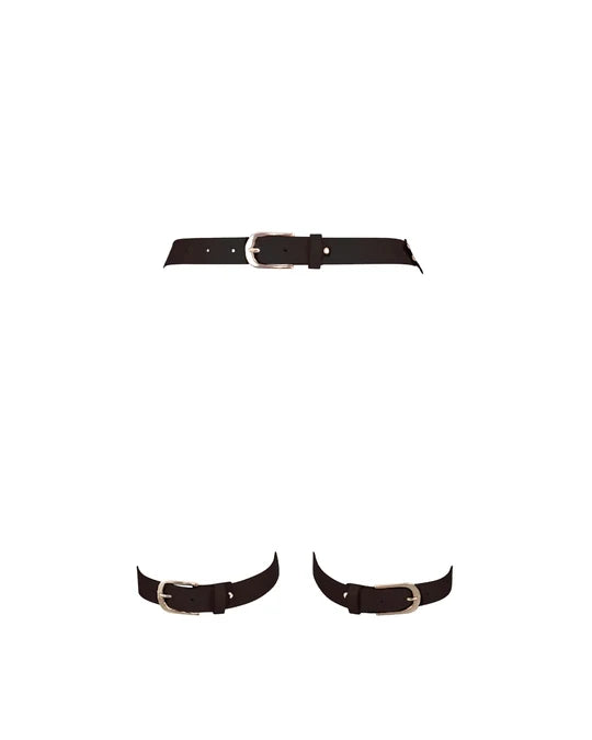 Lotus Thigh Harness In Black/Gold- Bluebella