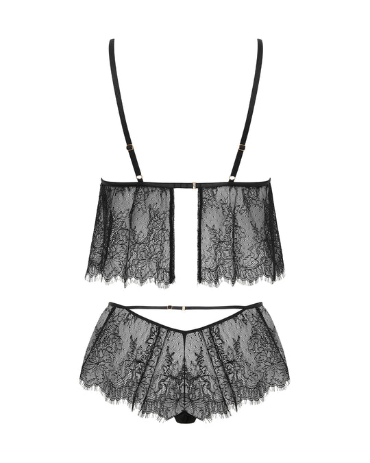 Peony Cami and Short Set In Black - Bluebella
