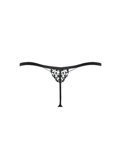 Marisa Embroidered Sheer Thong - Bluebella