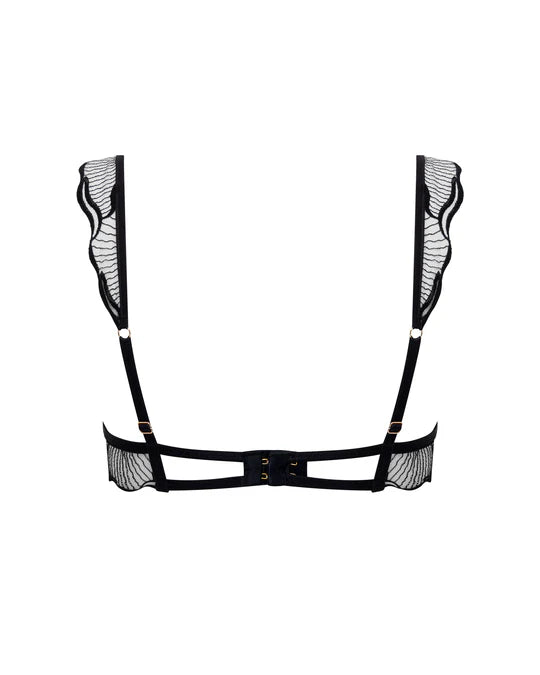 Marabel Wired Bra In Black & Sheer - Bluebella