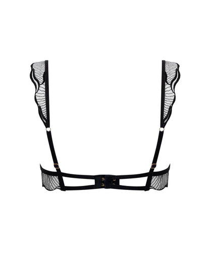 Marabel Wired Bra In Black & Sheer - Bluebella
