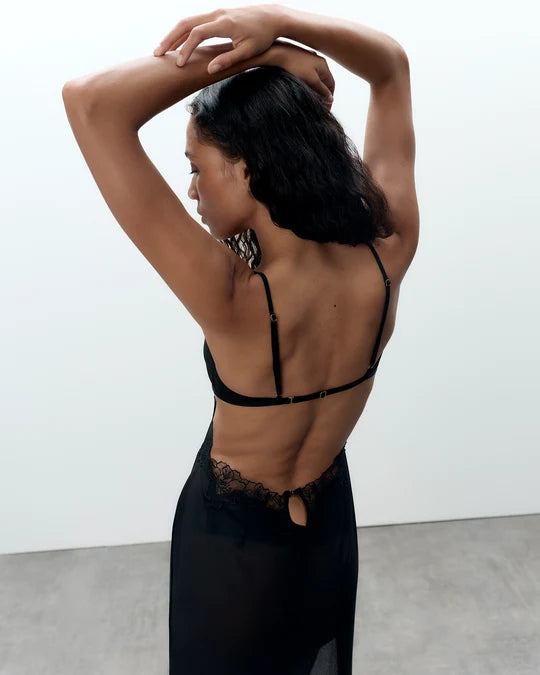 Julianne Long Chemise In Black - Bluebella