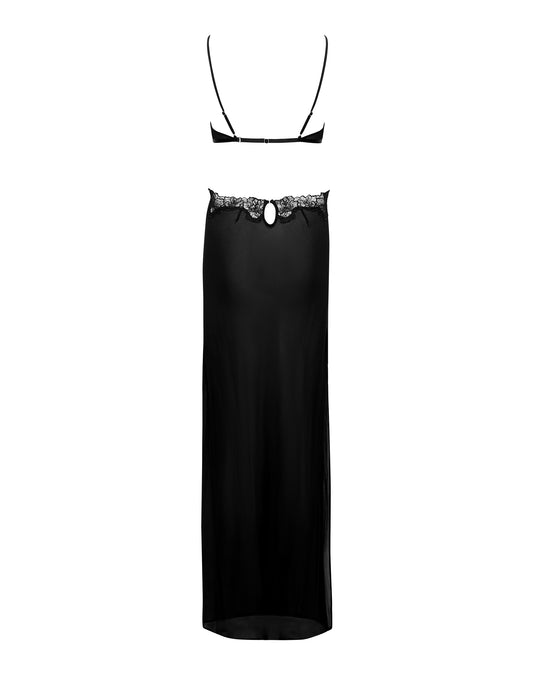Julianne Long Chemise In Black - Bluebella