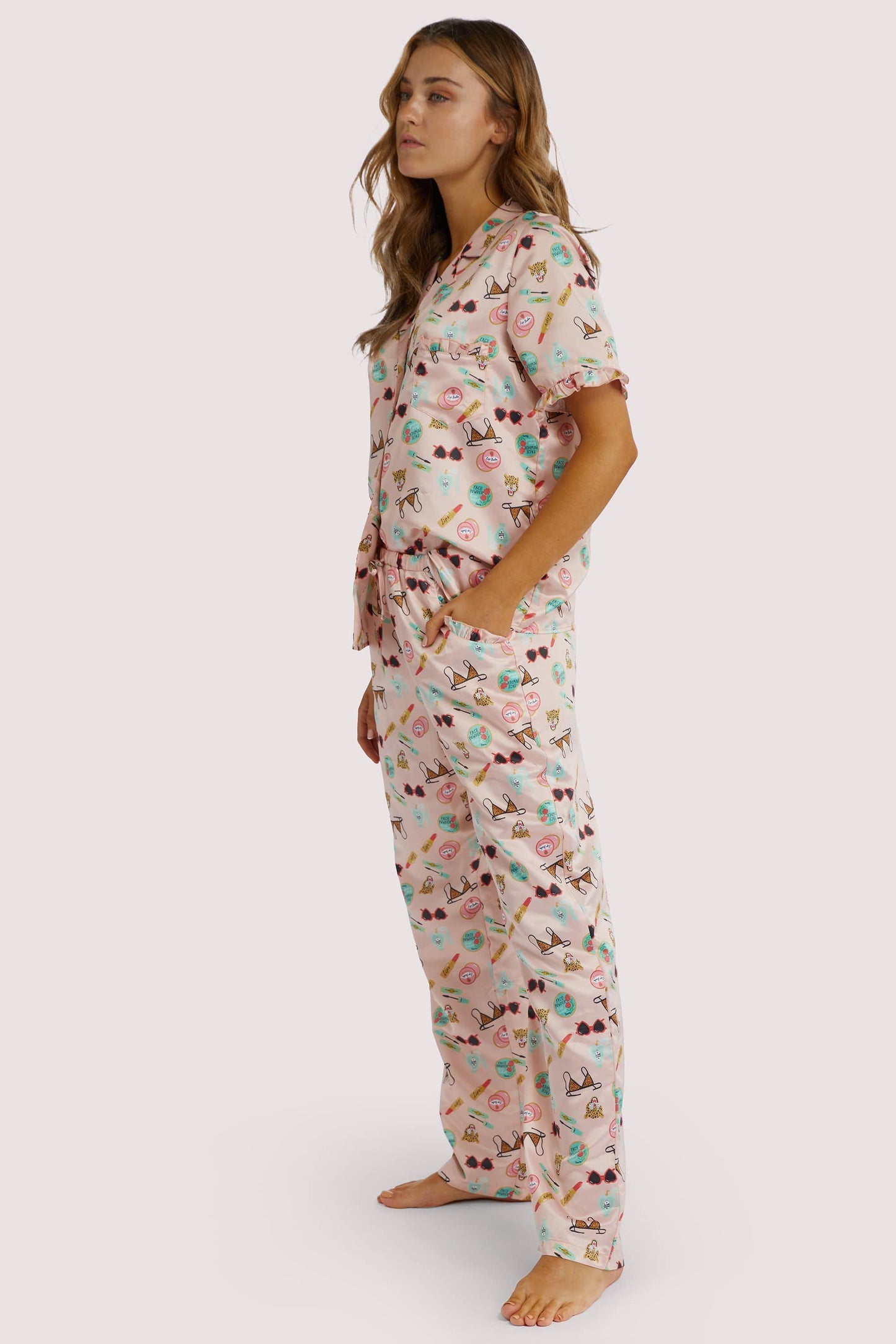 Bodil Jane Recycled Satin Trousers - Playful Promises