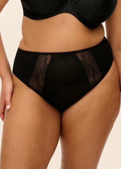 Lucie High Leg Brief In Jet - Elomi
