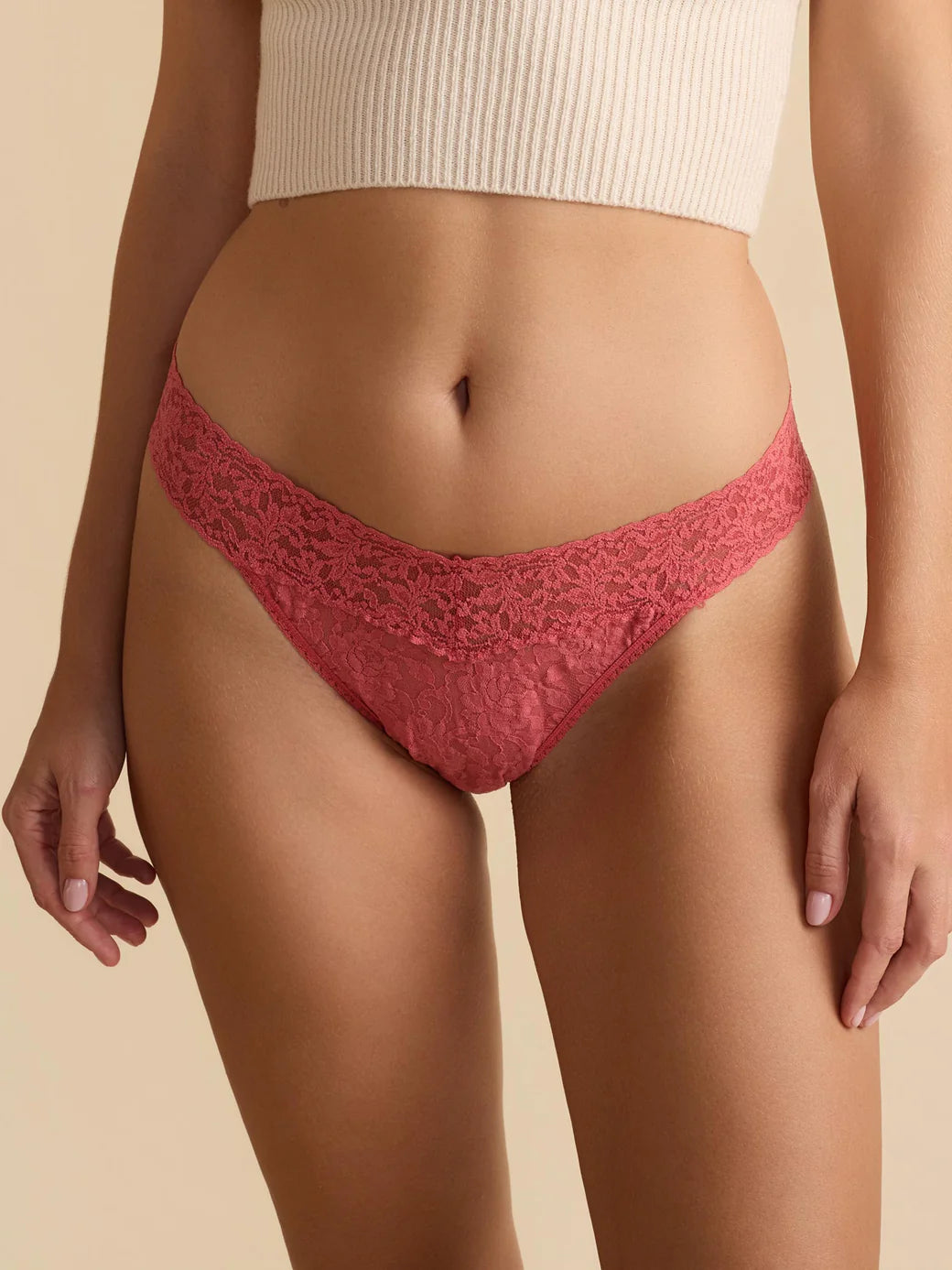 Original Rise Signature Lace Thong in Naples - Hanky Panky