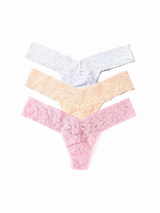 3 Low Rise Thongs in Floral Box - Hanky Panky