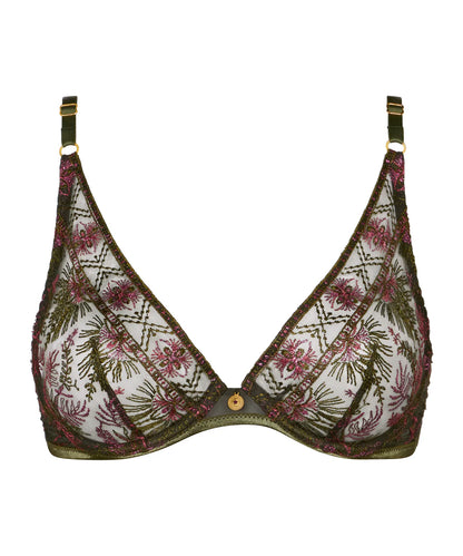 Sound of Heart Triangle Armatures Bra In Dark Garden - Aubade