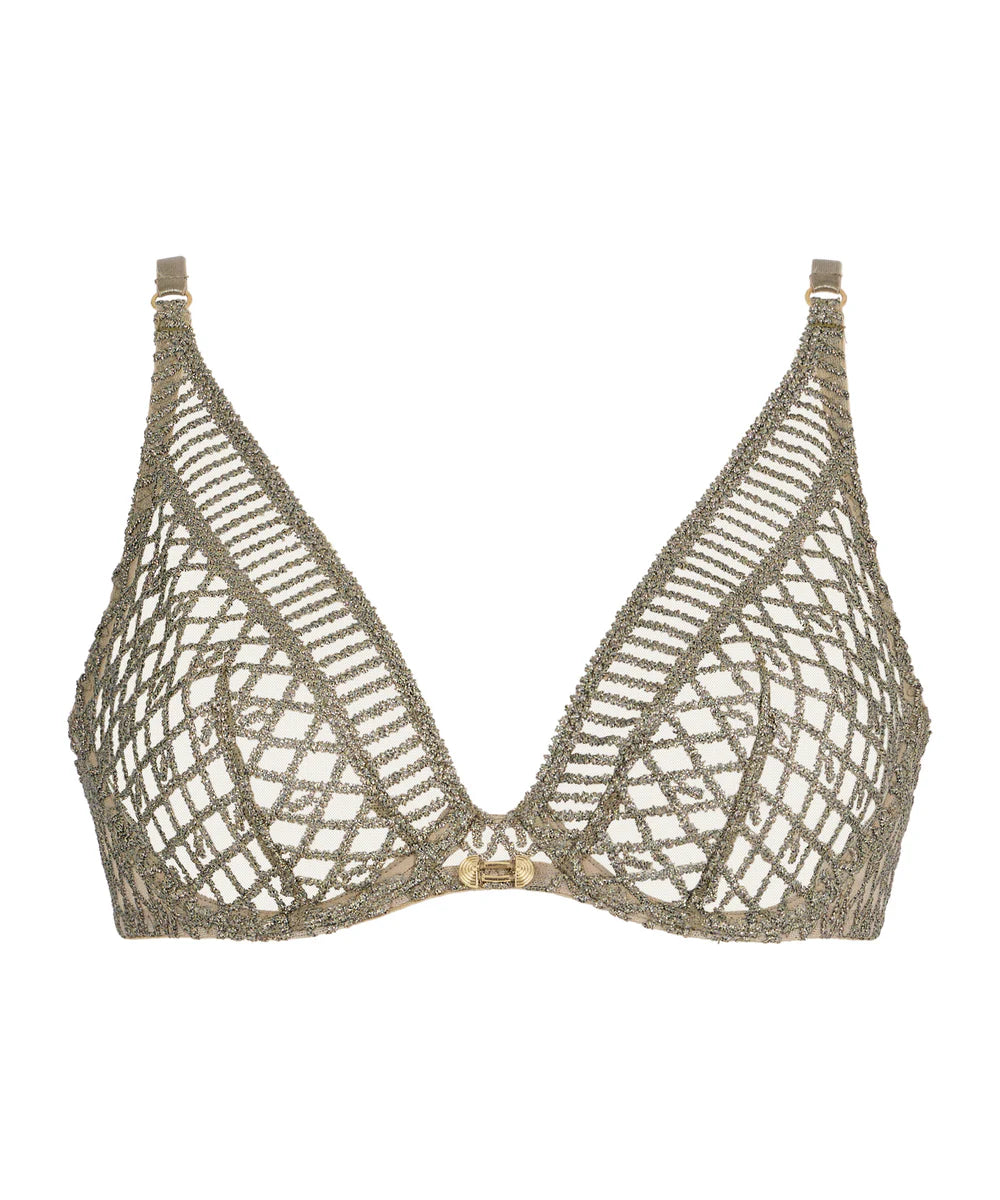Stardust Dream Underwired Triangle Bra in Nile Green - Aubade