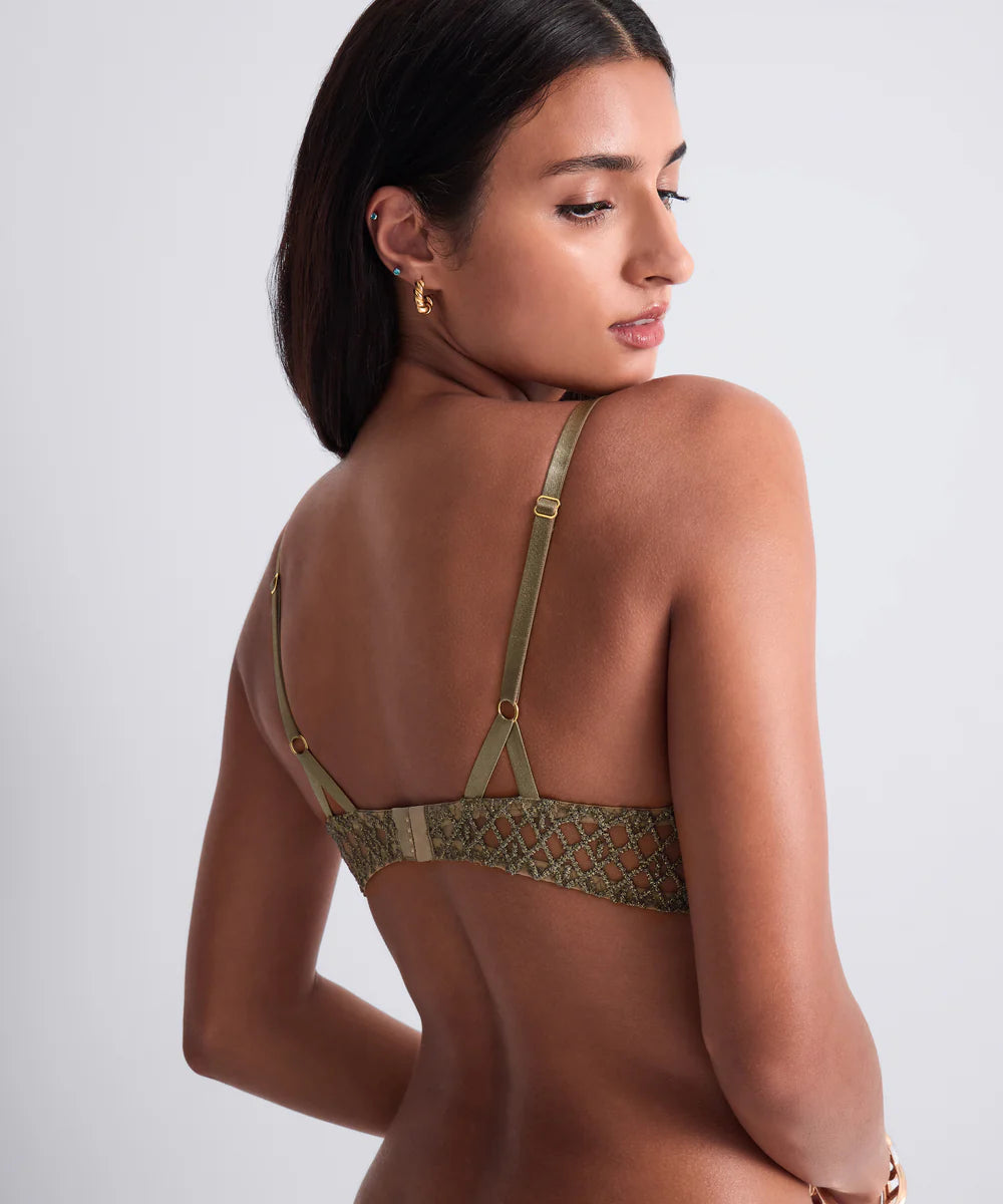 Stardust Dream Underwired Triangle Bra in Nile Green - Aubade