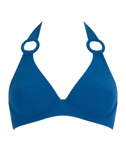 Summer Essence Plunging Triangle Bikini Top in Ibiza Blue - Aubade