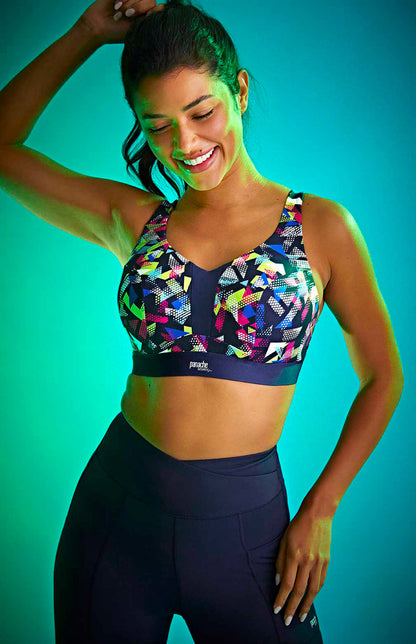 Ultra Perform Non Padded Wired Sports Bra In Graphic Print - Panache