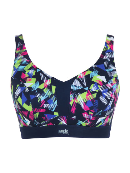 Ultra Perform Non Padded Wired Sports Bra In Graphic Print - Panache