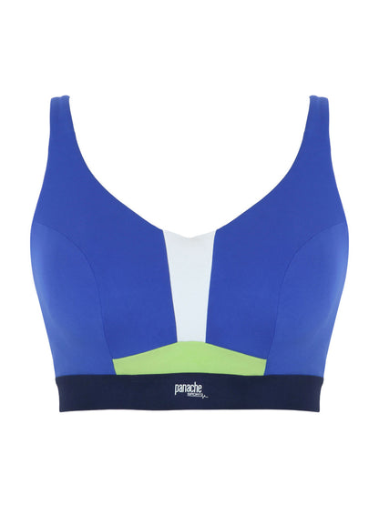 Ultra Perform Non Padded Wired Sports Bra In Blue - Panache