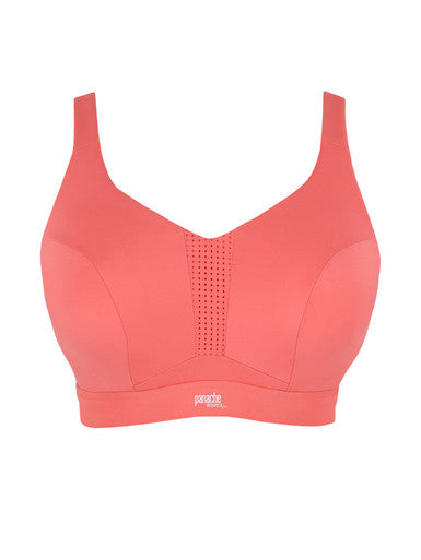 Endurance Non Padded Wired Sports Bra in Grapefruit - Panache
