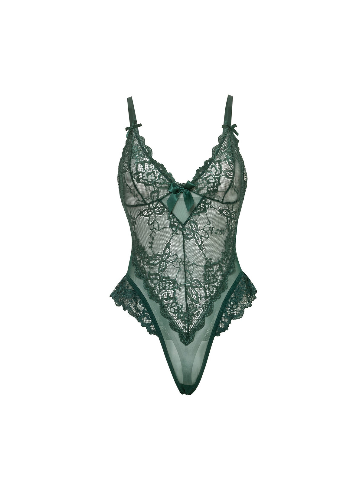 Valentine Sheer Lacey Teddy - Oh La La Cheri