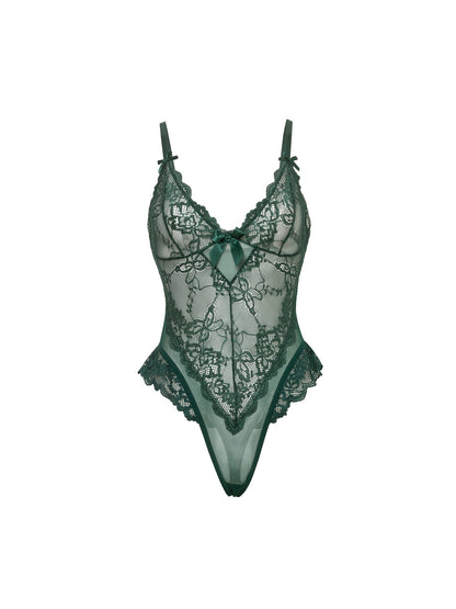 Valentine Sheer Lacey Teddy - Oh La La Cheri