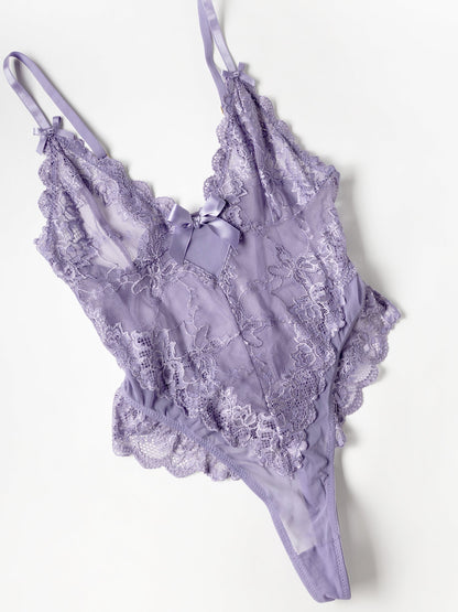 Valentine Sheer Lacey Teddy - Oh La La Cheri