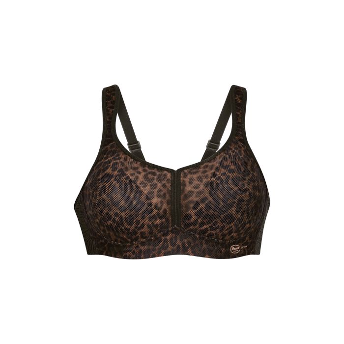 Air Control Delta Pad Non-Wired Sports Bra In Gold Cat - Anita