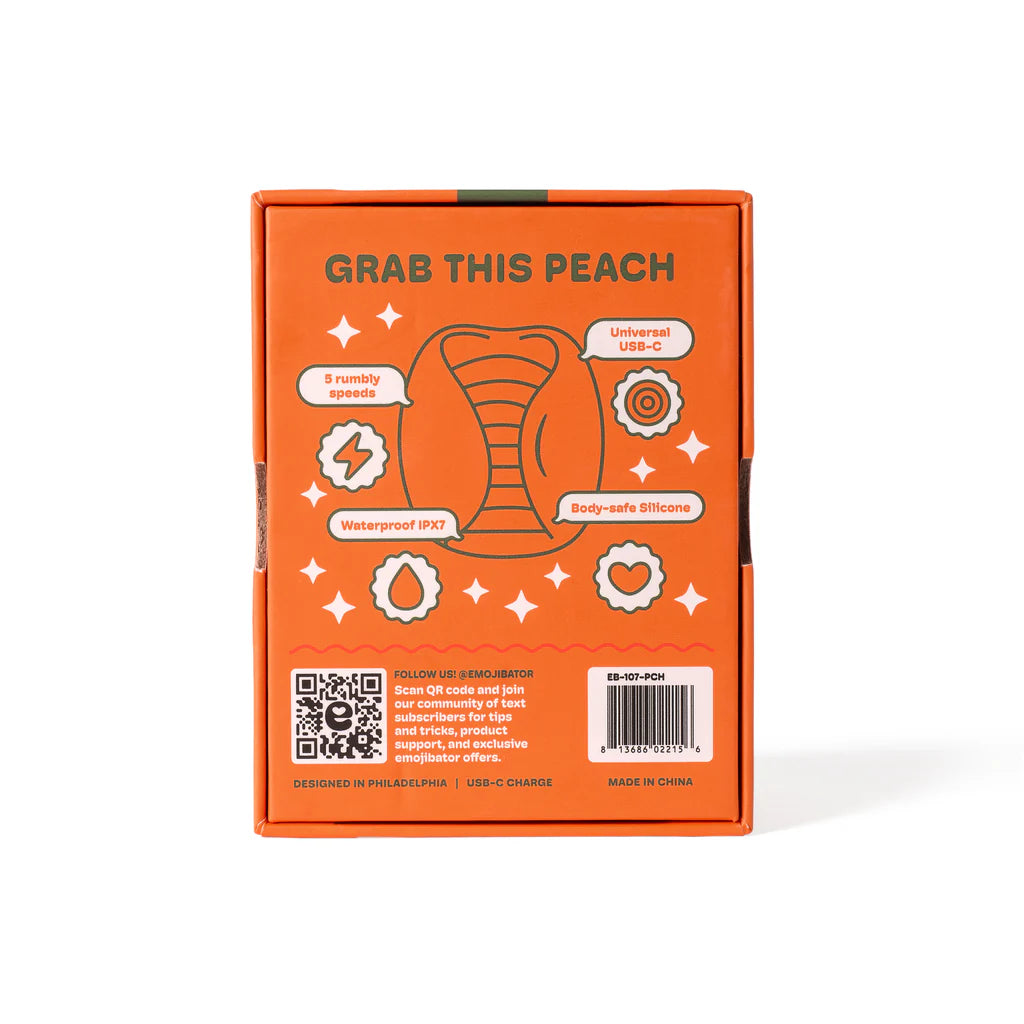 Peach Emoji Vibrating Stroker - Emojibator