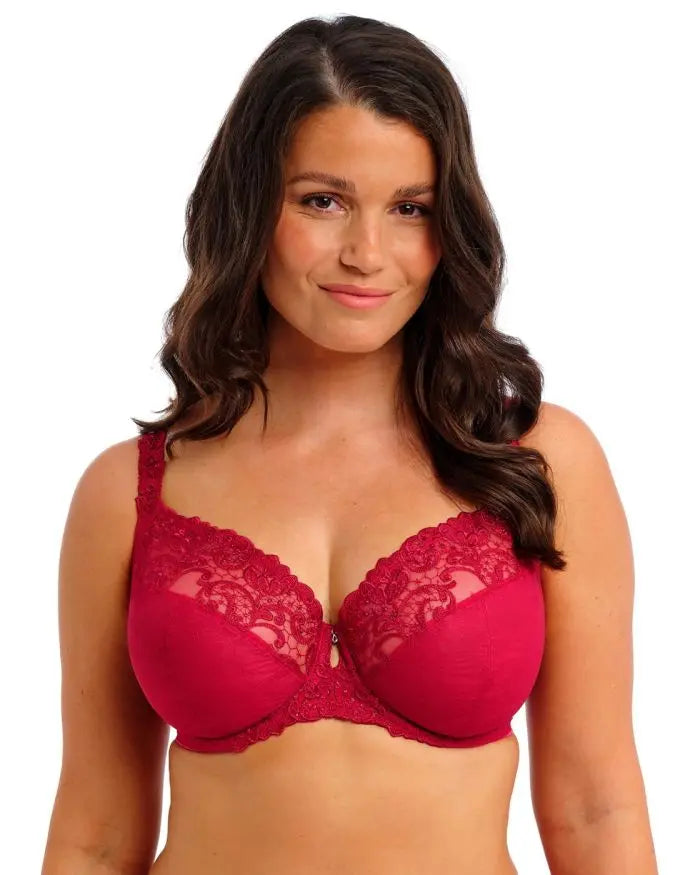 Portia UW Side Support Bra In Red - Fantasie