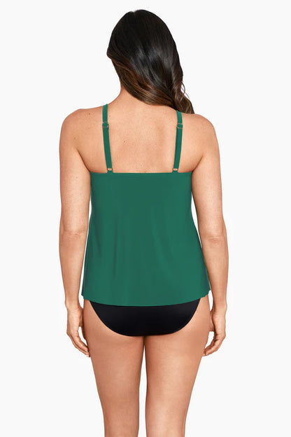 Rock Solid Allura Tankini In Malachite Green - Miracle Suit