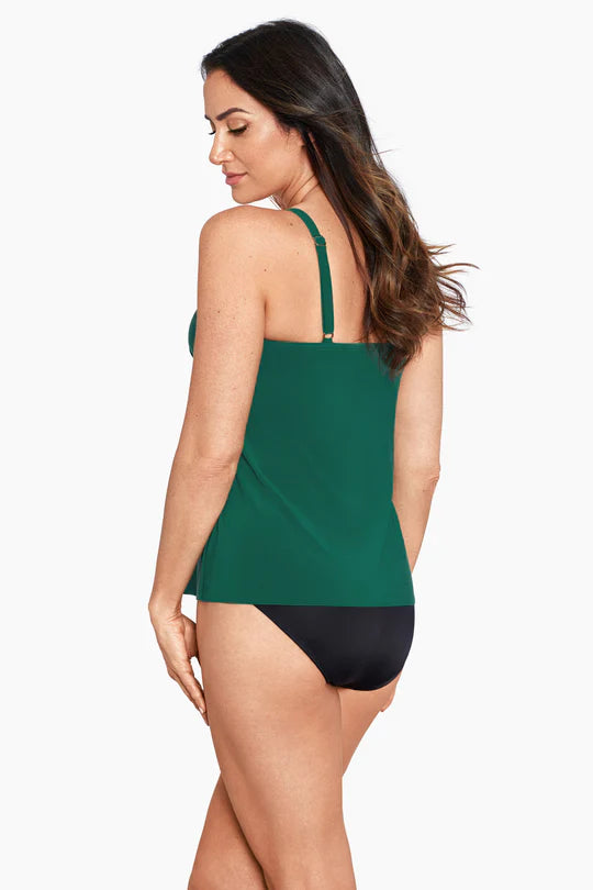 Rock Solid Allura Tankini In Malachite Green - Miracle Suit