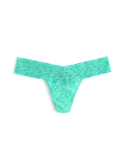 Low Rise Signature Lace Thong In Agave Green - Hanky Panky