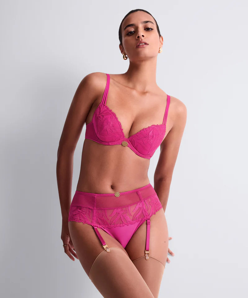Sweet Suspender Tanga in Passion Rose - Aubade