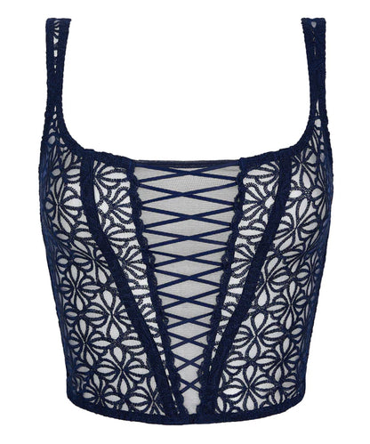 Secret Memories Bustier in Deep Blue - Aubade