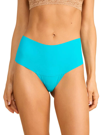 Breathe High Cut Thong In Fresh Teal Blue - Hanky Panky
